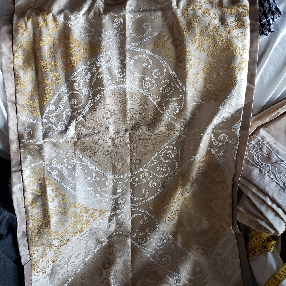 Martha Stewart Collection Gold  Geometric Euro Pillow Sham King Size